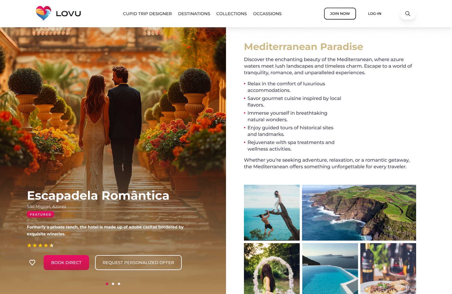 LOVU Romace Travel Platform